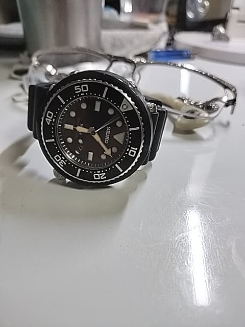 SEIKO セイコー ダイバーズウォッチ ブラック 回転ベゼル ラバーベルト メンズ腕時計