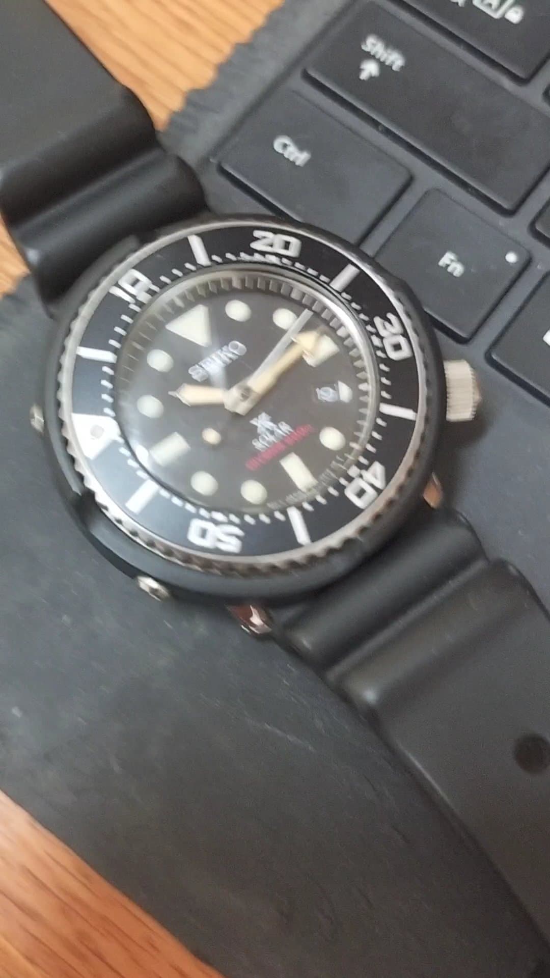 SEIKO プロスペックス ダイバーズウォッチ ソーラー ブラック メンズ腕時計